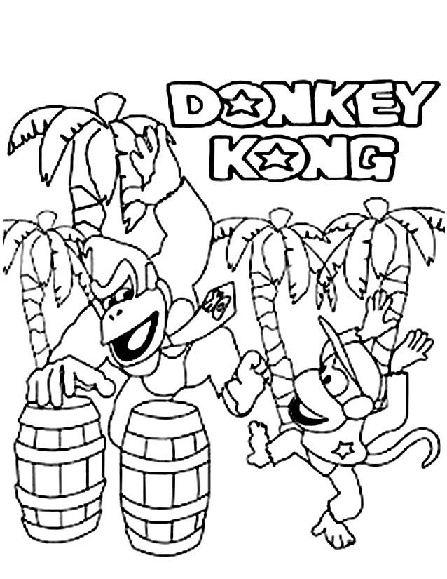 dessin à imprimer donkey kong