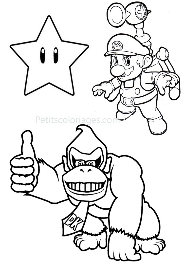 coloriage donkey kong a imprimer gratuit