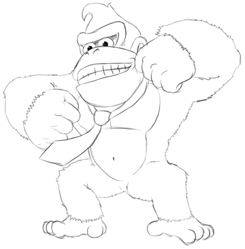 dessin de donkey kong country returns