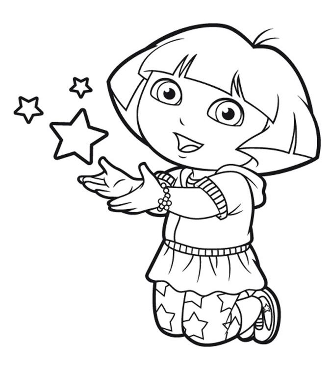 coloriage dora a imprimer gratuit