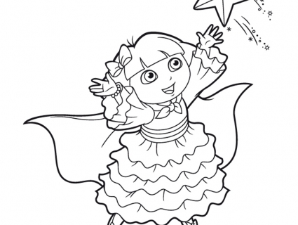 18 dessins de coloriage Dora L'exploratrice à imprimer