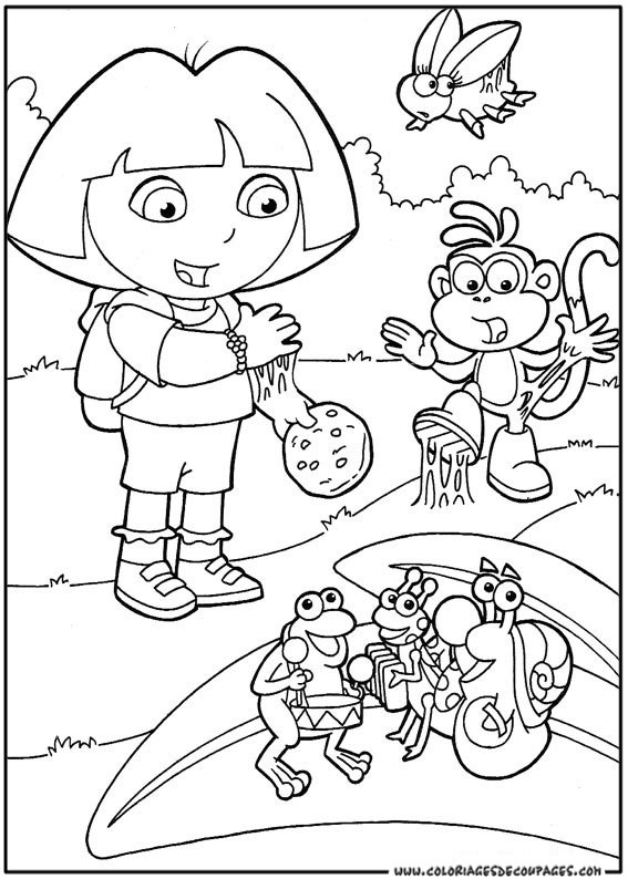 coloriage dora lexploratrice