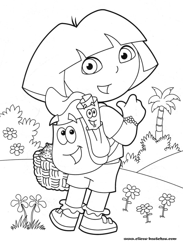 coloriage dora lexploratrice