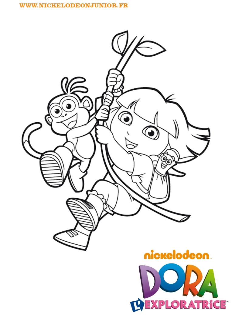 coloriage dora and friends