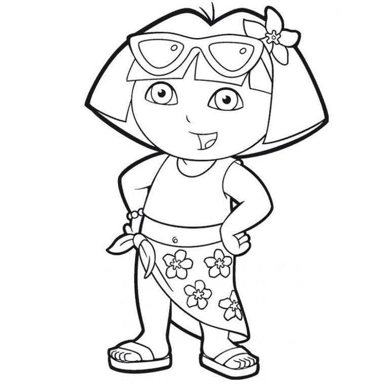 coloriage à dessiner dora en ligne