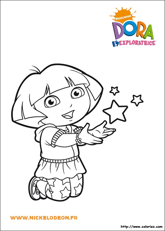 coloriage à dessiner a imprimer dora et babouche gratuit