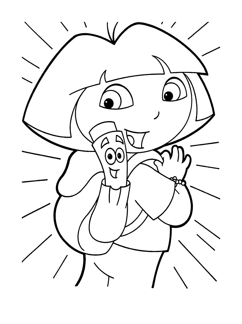 coloriage dora and friends