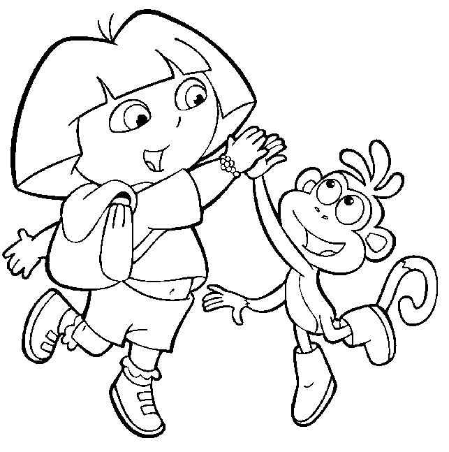 coloriage à dessiner dora info