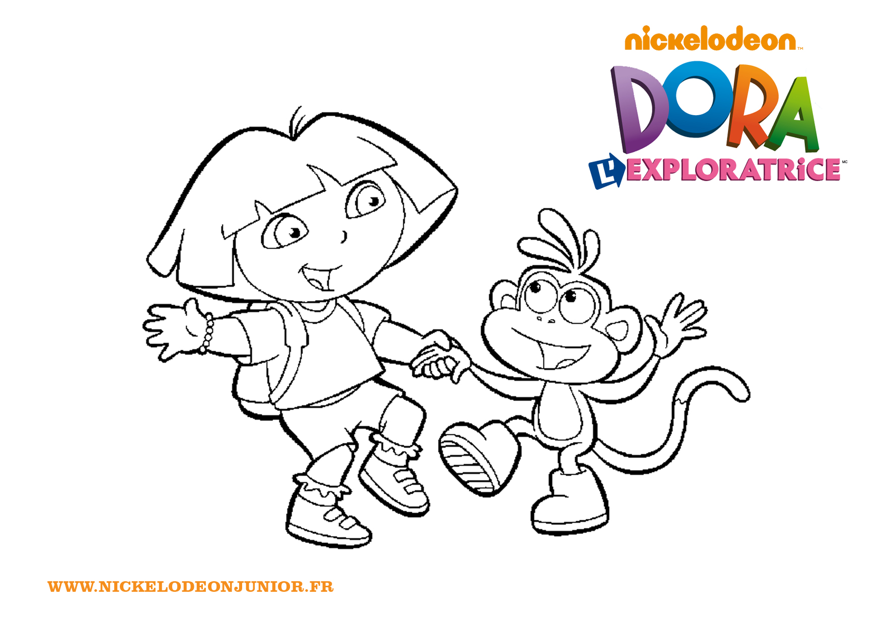 coloriage visage dora