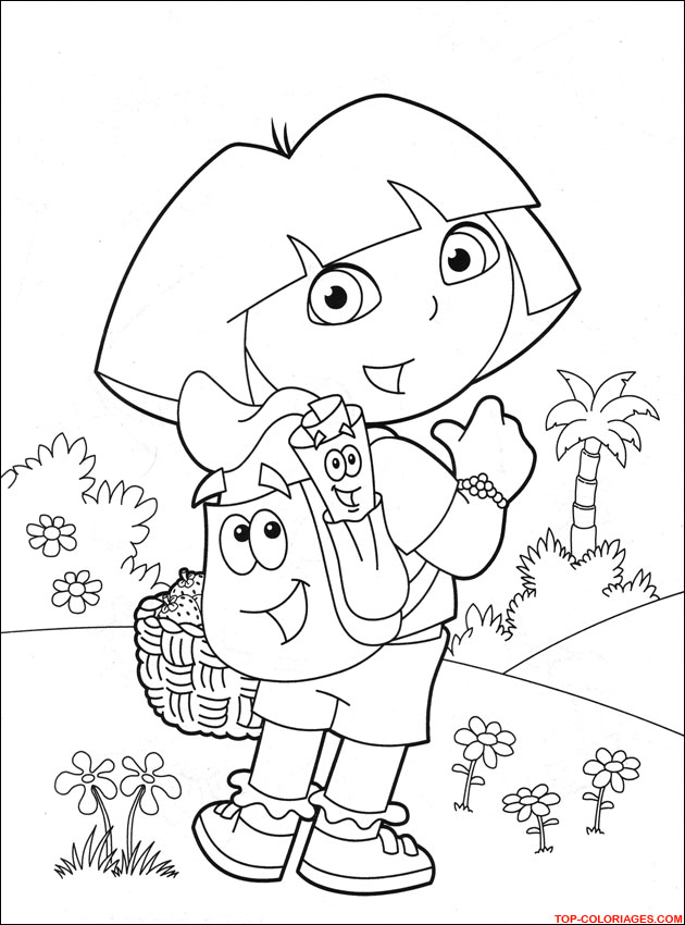 coloriage gratuit dora l'exploratrice imprimer