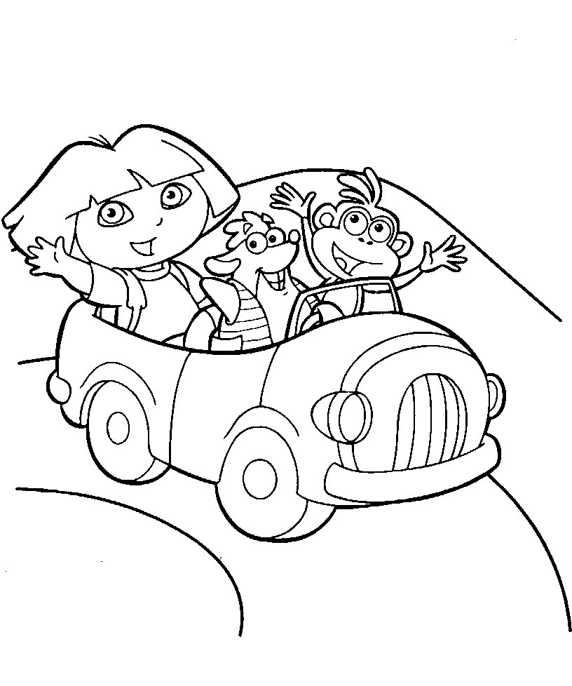 coloriage dora à imprimer gratuit