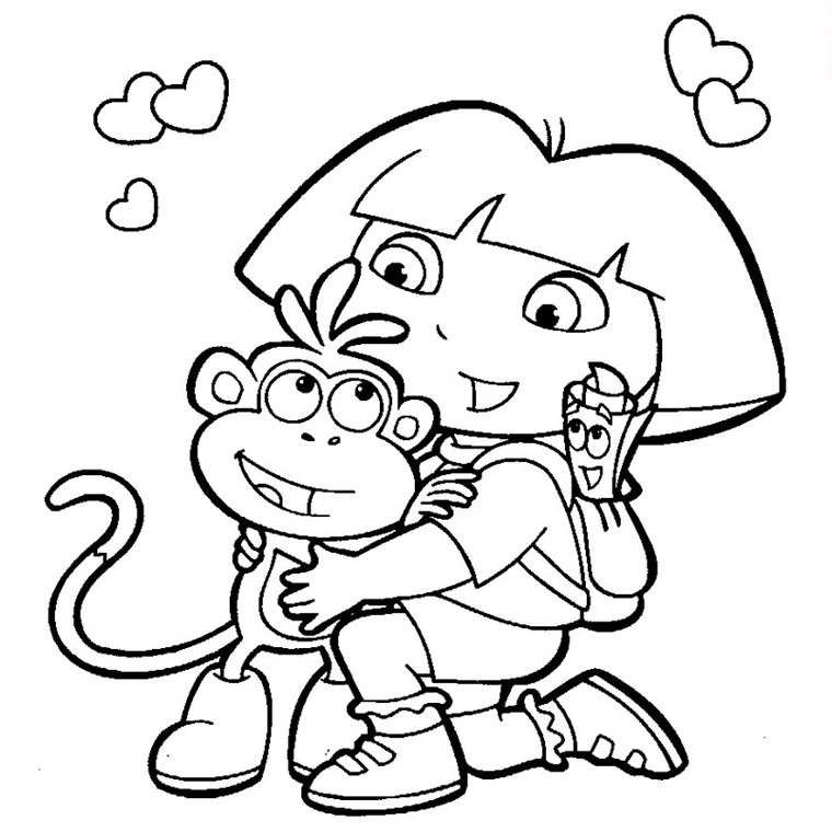 coloriage dora nickelodeon