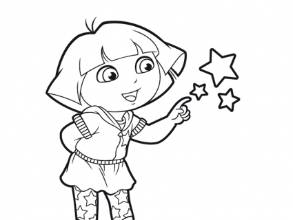 coloriage dora magique