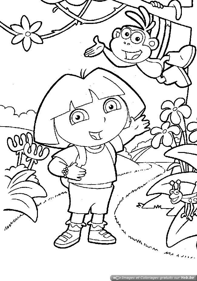 dessin dora l'exploratrice à imprimer