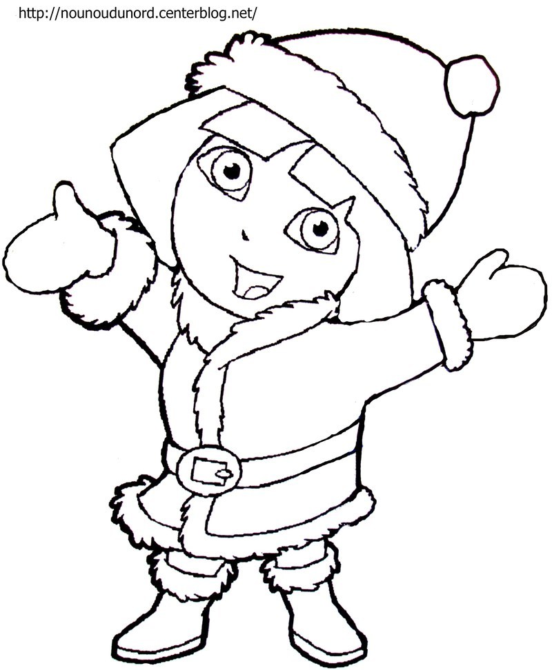 dessin dora princesse neiges gratuit