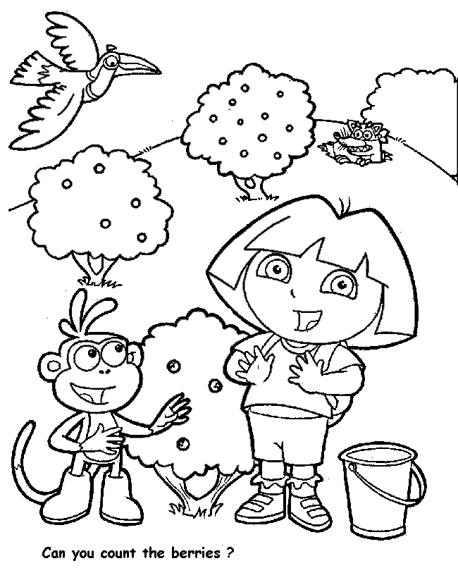 coloriage dora à imprimer 3 ans