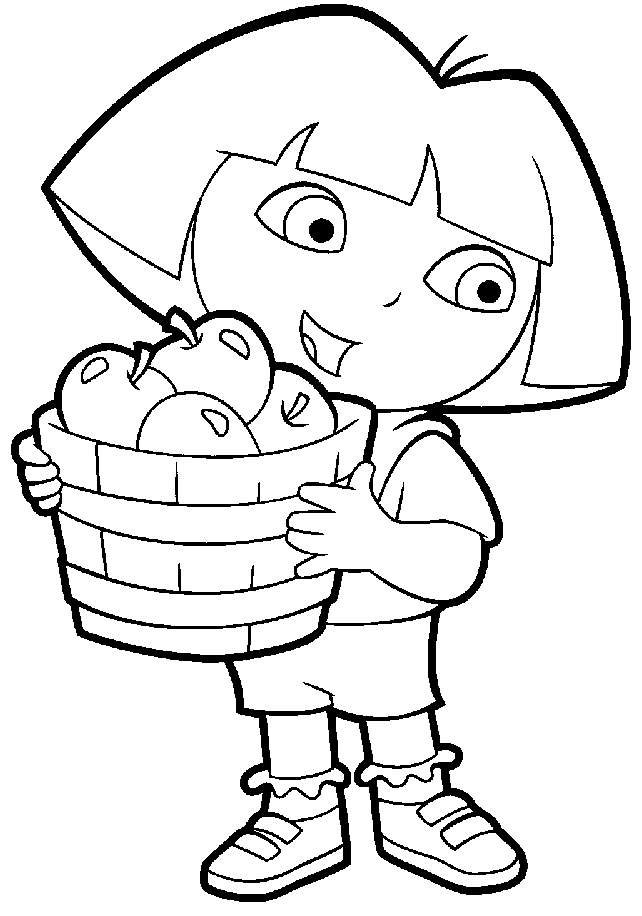 dessin à colorier dora et babouche a imprimer gratuit