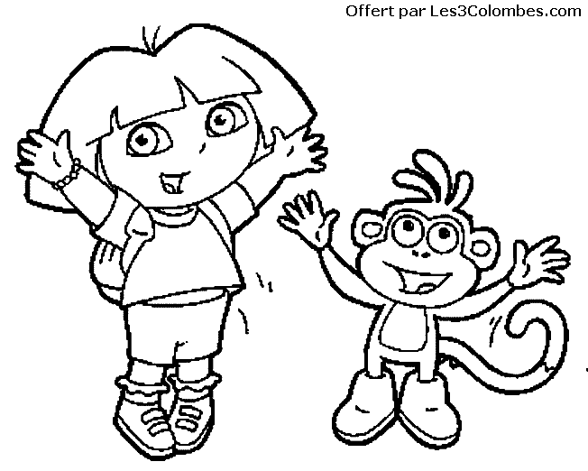 dessin dora et babouche en ligne