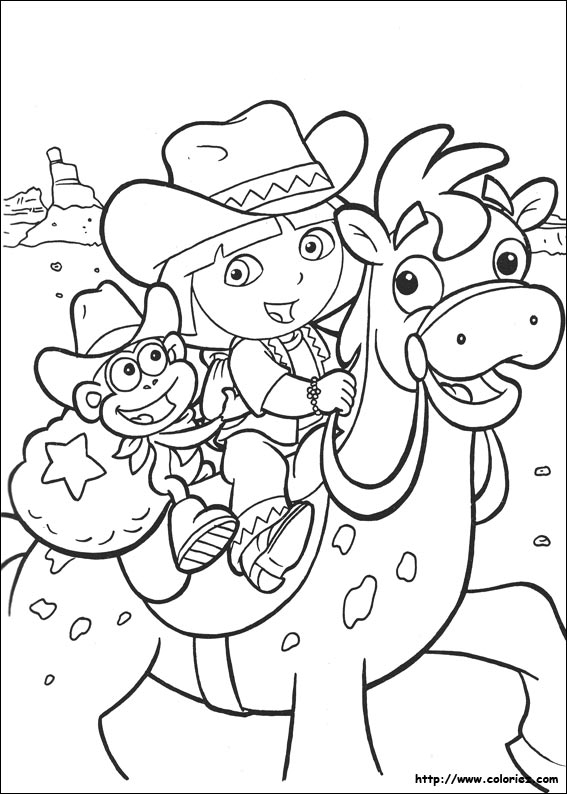 coloriage dora l'exploratrice à imprimer