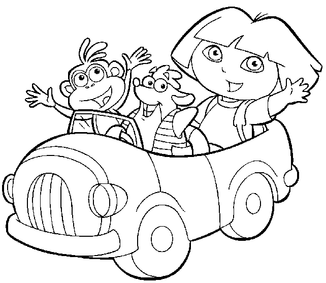 coloriage dora