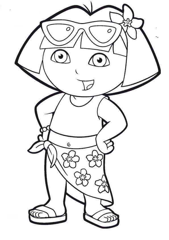 coloriage à dessiner dora maman