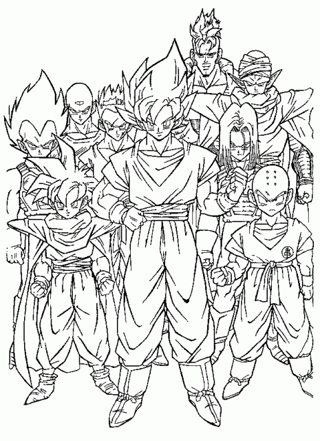 coloriage dragon ball z a imprimer gratuit