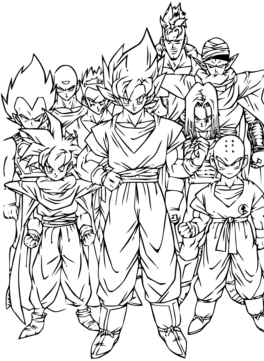 18 Dessins De Coloriage Dragon Ball Z A Imprimer Imprimer