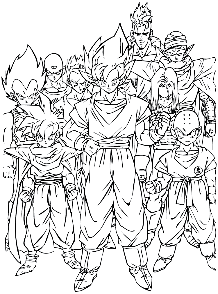 coloriage dragon ball z a imprimer