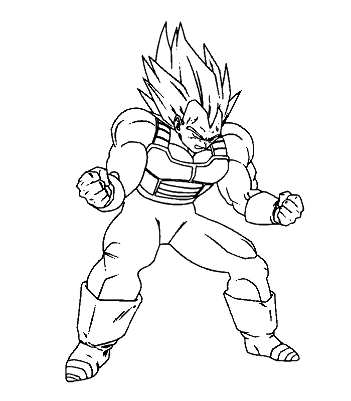 coloriage dragon ball z sangoku