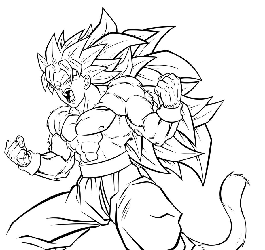 coloriage dragon ball z sangoku