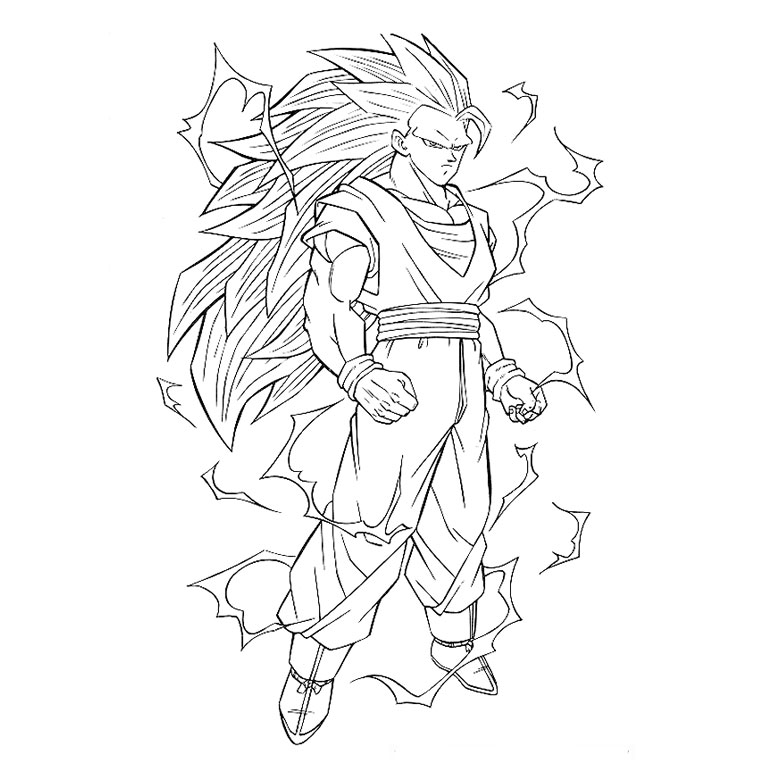 coloriage dragon ball z sangoku