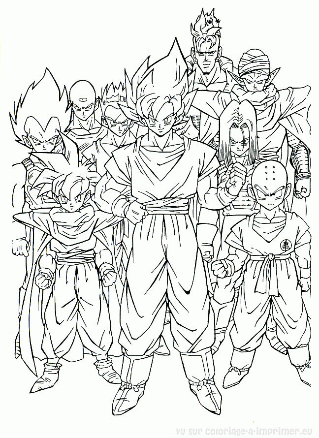 coloriage dragon ball z en ligne