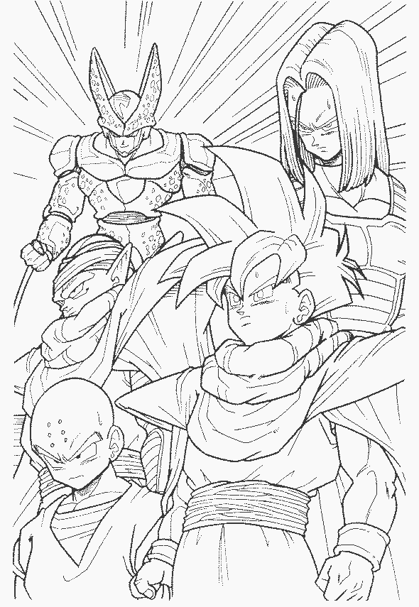 36 Dessins De Coloriage Dragon Ball Z A Imprimer