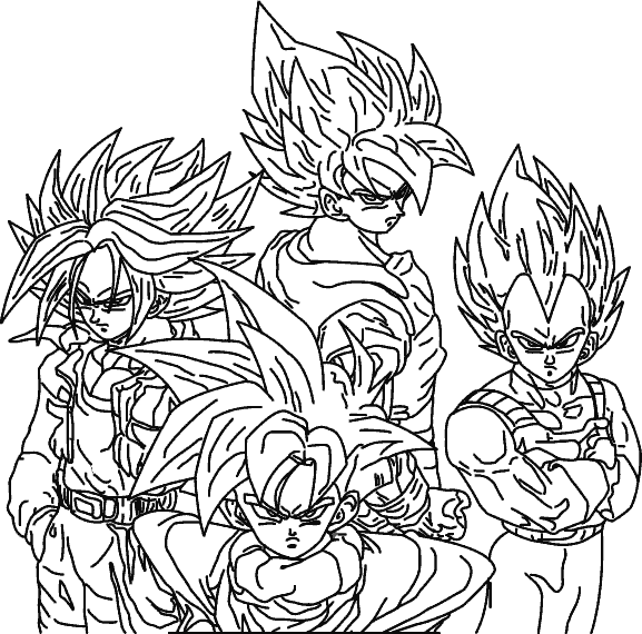 36 Dessins De Coloriage Dragon Ball Z à Imprimer