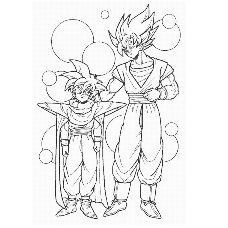 coloriage dragon ball z en ligne