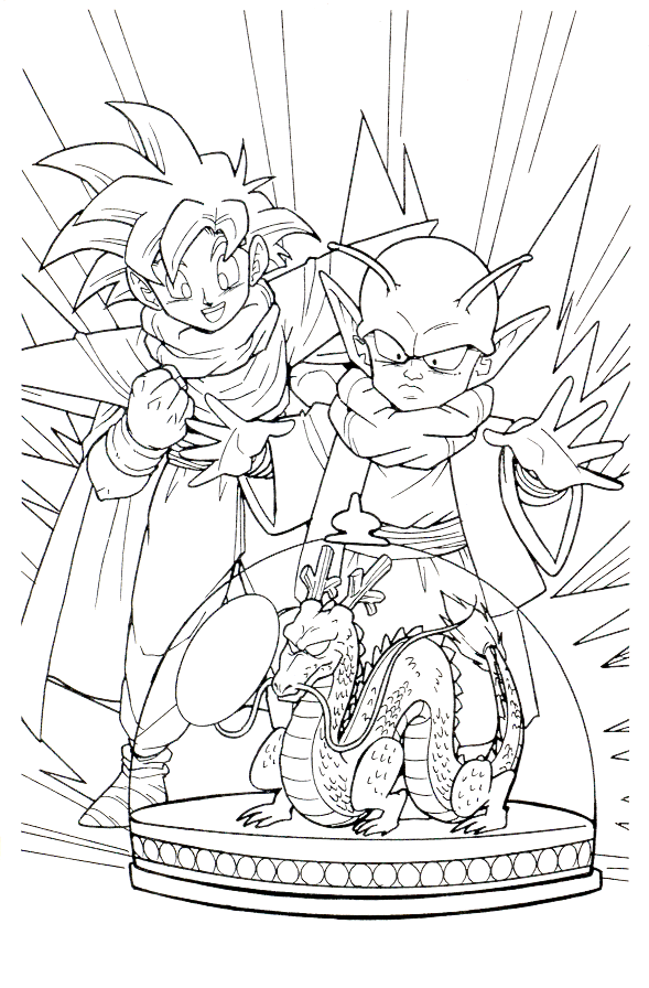 coloriage dragon ballz