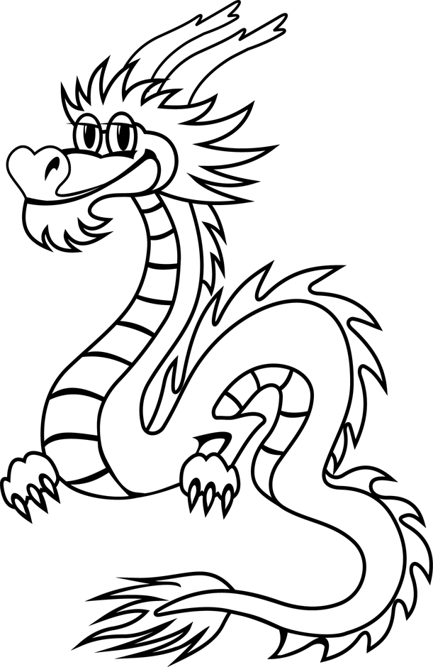 19 dessins de coloriage Dragon Chinois à imprimer