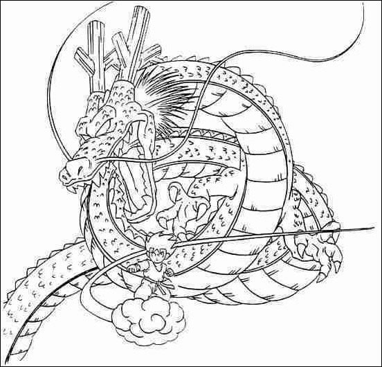 dessin à colorier dragon de feu