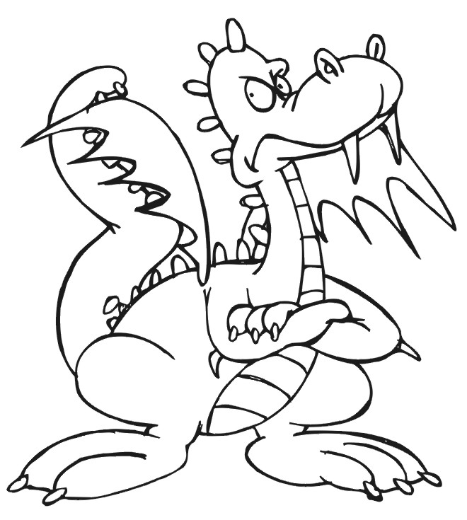 coloriage dragon ailé