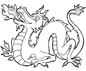 les dragons dessin à colorier