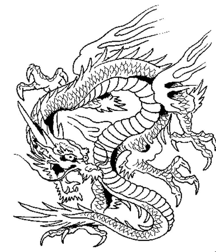dessin à colorier à imprimer dragon le film