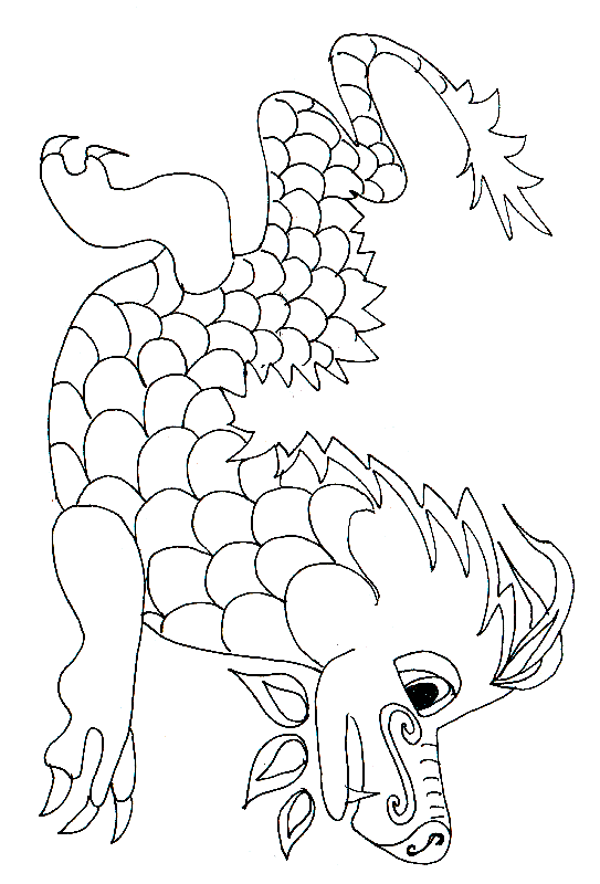 coloriage à dessiner dragon gratuit en ligne