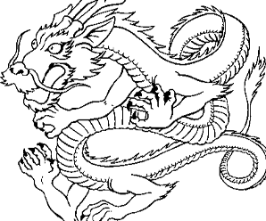 coloriage à dessiner dragon online
