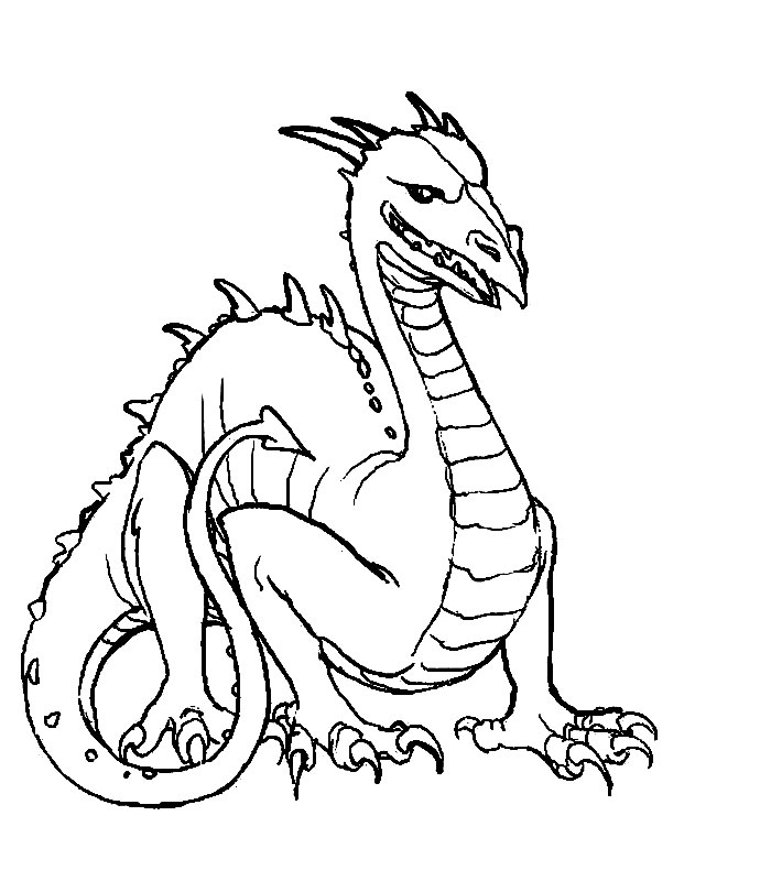 coloriage dragon chevalier