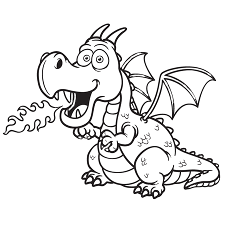 dessin à colorier à imprimer dragon chinois