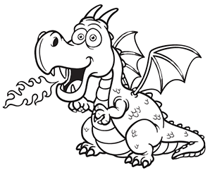 dessin à colorier dragon tempete
