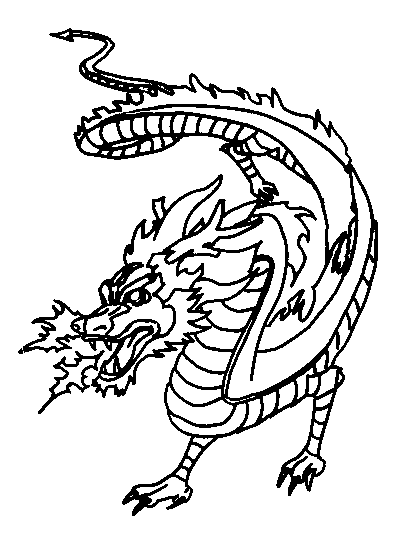 coloriage à dessiner dragon krokmou