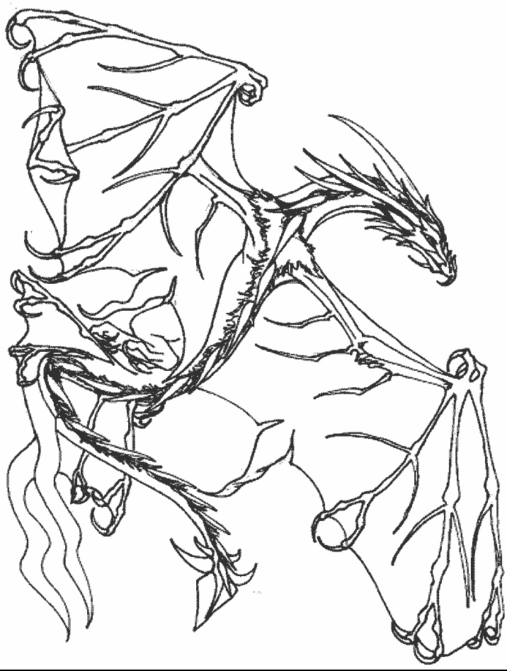 dessin à colorier dragon simple