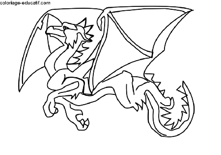 dessin dragon feroce