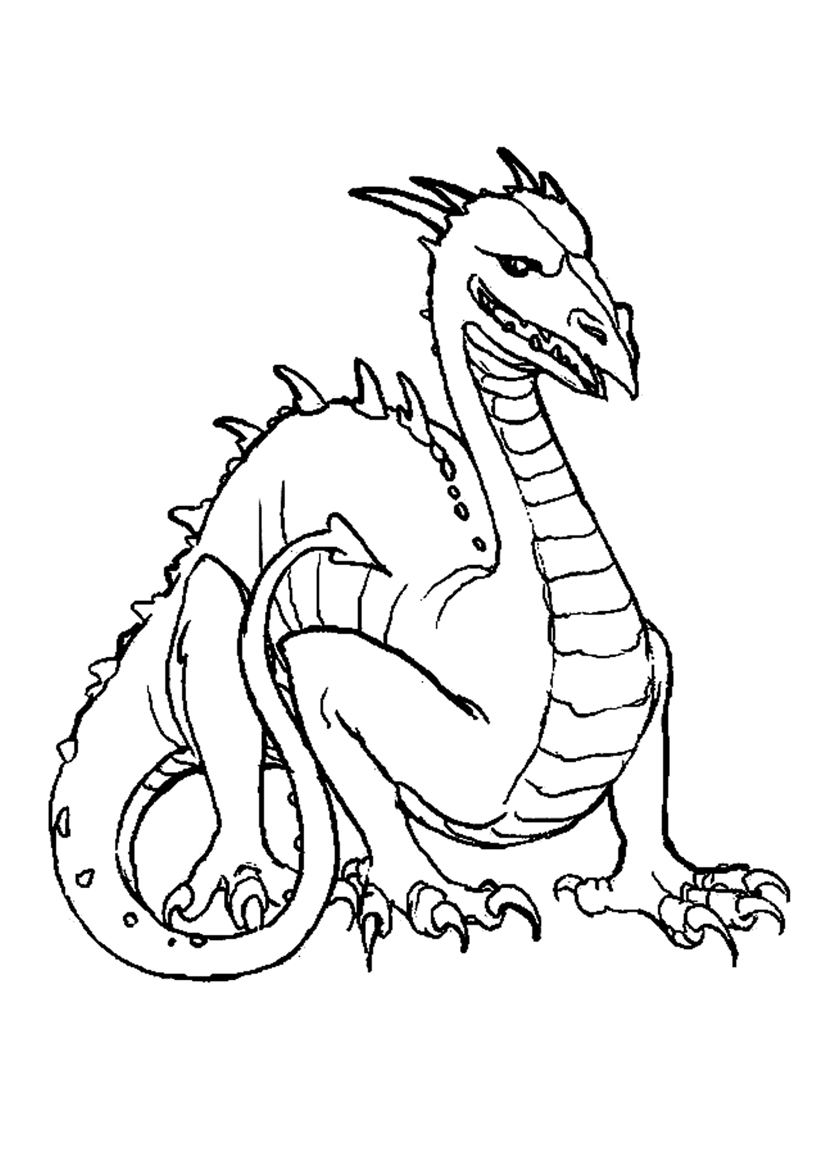 coloriage chevalier dragon chateau